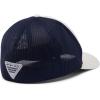 Columbia Unisex Adult PFG Logo Mesh Ball Cap(Stone/Collegiate Navy/Fade Fish Flag)