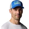 Columbia Unisex Adult PFG Logo Mesh Ball Cap(Vivid Blue/Cool Grey/Us Fish Flag)