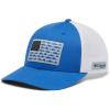Columbia Unisex Adult PFG Logo Mesh Ball Cap(Vivid Blue/White/US Fish Flag)