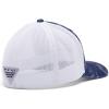 Columbia Unisex Camo Mesh Ball Cap(Collegiate Navy Contour Fish Print)