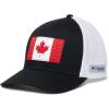 Columbia Unisex PFG Fischflagge Mesh Ballkappe – Hoch Cap(Black/Canada Flag)