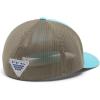 Columbia Unisex PFG Fischflagge Mesh Ballkappe – Hoch Cap(Opal Blue/Cypress/Bass Flag)