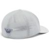 Columbia Unisex PFG Fischflagge Mesh Ballkappe – Hoch Cap(White/Cool Grey/Bass Flag)