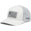 Columbia Unisex PFG Fischflagge Mesh Ballkappe – Hoch Cap(White/Cool Grey/Bass Flag)