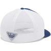 Columbia Unisex-Adult PFG Leather Fish Flag Mesh Ball CapCap(Carbon/White)