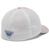 Columbia Unisex-Adult PFG Leather Fish Flag Mesh Ball CapCap(Sunset Red Heather/Chalk)