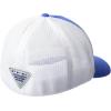 Columbia Unisex-Adult PFG Leather Fish Flag Mesh Ball CapCap(Vivid Blue/White)