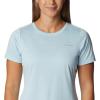 Columbia Womens Alpine Chill Zero Short Sleeve TeeT-Shirt(Spring Blue Heather)