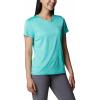 Columbia Womens Hike Graphic Short Sleeve Tee(Electric Turquoise Heather)