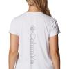 Columbia Womens Hike Graphic Short Sleeve Tee(White/Vertical Outline Csc Graphic)