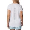 Columbia Womens Hike Graphic Short Sleeve Tee(White/Vertical Outline Csc Graphic)