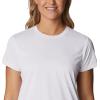 Columbia Womens Hike Graphic Short Sleeve Tee(White/Vertical Outline Csc Graphic)