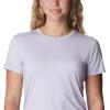 Columbia Womens Leslie Falls Short Sleeve(Purple Tint)