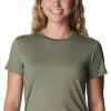 Columbia Womens Leslie Falls Short Sleeve(Stone Green)