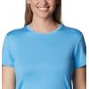 Columbia Womens Leslie Falls Short Sleeve(Vista Blue)