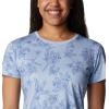 Columbia Womens Leslie Falls Short Sleeve(Whisper Tigerlines Tonal)