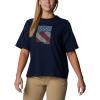 Columbia Womens North Cascades Graphic Short Sleeve Tee(Collegiate Navy/Starry Peaks Graphic)