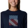 Columbia Womens North Cascades Graphic Short Sleeve Tee(Collegiate Navy/Starry Peaks Graphic)