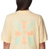 Columbia Womens North Cascades Graphic Short Sleeve Tee(Sunkissed/Wavy Rays)