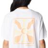 Columbia Womens North Cascades Graphic Short Sleeve Tee(White/Wavy Rays)