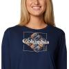 Columbia Womens North Cascades Long Sleeve Tee(Collegiate Navy/Dimensional Gem Omblur)