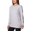 Columbia Womens North Cascades Long Sleeve Tee(Colm Grey Hthr/Csc Sleeve Logo Omblur)