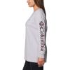 Columbia Womens North Cascades Long Sleeve Tee(Colm Grey Hthr/Csc Sleeve Logo Omblur)