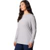 Columbia Womens North Cascades Long Sleeve Tee(Columbia Grey Heather/Gem Columbia)