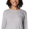 Columbia Womens North Cascades Long Sleeve Tee(Columbia Grey Heather/Linear Drifts)