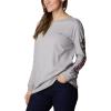 Columbia Womens North Cascades Long Sleeve Tee(Columbia Grey Hthr  Csc Branded Buffalo)