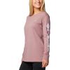 Columbia Womens North Cascades Long Sleeve Tee(Fig/Csc Sleeve Logo)