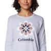 Columbia Womens North Cascades Long Sleeve Tee(Snowdrift/Floral Groove)