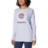 Columbia Womens North Cascades Long Sleeve Tee(Snowdrift/Floral Groove)