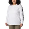 Columbia Womens North Cascades Long Sleeve Tee(White/Gem Columbia)