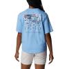 Columbia Womens North Cascades Relaxed Tee(Agate Blue/Fish Star Marlin Graphic)