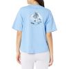 Columbia Womens North Cascades Relaxed Tee(Agate Blue/Panga Palms Graphic)