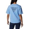 Columbia Womens North Cascades Relaxed Tee(Agate Blue/Pfg Triangle Graphic)