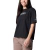 Columbia Womens North Cascades Relaxed Tee(Black/Casual Brand)