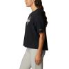 Columbia Womens North Cascades Relaxed Tee(Black/Centered Gem Textured Mountain)