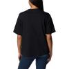 Columbia Womens North Cascades Relaxed Tee(Black/Csc Stacked Gradient Graphic)