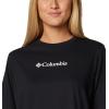 Columbia Womens North Cascades Relaxed Tee(Black/Gem Columbia)