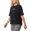 Columbia Womens North Cascades Relaxed Tee(Black/Gem Columbia)