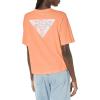 Columbia Womens North Cascades Relaxed Tee(Bright Nectar/White Aurora Fish)