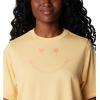 Columbia Womens North Cascades Relaxed Tee(Cocoa Butter  Salmon Grin)