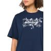 Columbia Womens North Cascades Relaxed Tee(Collegiate Navy/Floral Emblem)