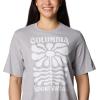 Columbia Womens North Cascades Relaxed Tee(Columbia Grey Heather/Floral Groove)