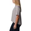 Columbia Womens North Cascades Relaxed Tee(Columbia Grey Heather/Gem Mini Hibiscus)