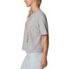 Columbia Womens North Cascades Relaxed Tee(Columbia Grey Heather/Pfg Stacked Vert)