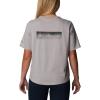 Columbia Womens North Cascades Relaxed Tee(Columbia Grey Hthr/Framed Halftone Logo)