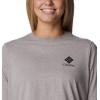 Columbia Womens North Cascades Relaxed Tee(Columbia Grey Hthr/Framed Halftone Logo)